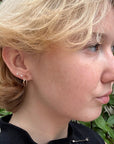 Dragonfly Hoop Stud Earrings