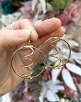 Meander in Circle Earrings
