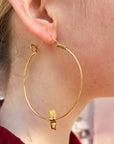 Maru Ribbon - Hoop Earrings - Large
