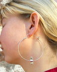 Maru Ribbon - Hoop Earrings - Large