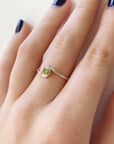 Spark Ring - Sterling Silver, Peridot