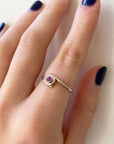 Spark Ring - Sterling Silver, Ruby
