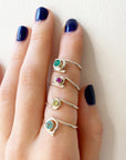 Spark Ring - Sterling Silver, Ruby