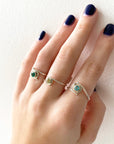 Spark Ring - Sterling Silver, Peridot