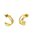 Dragonfly Hoop Stud Earrings