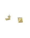 Maru Ribbon - Square Stud Earrings