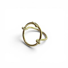Life in Circle Ring - 14k Solid Gold
