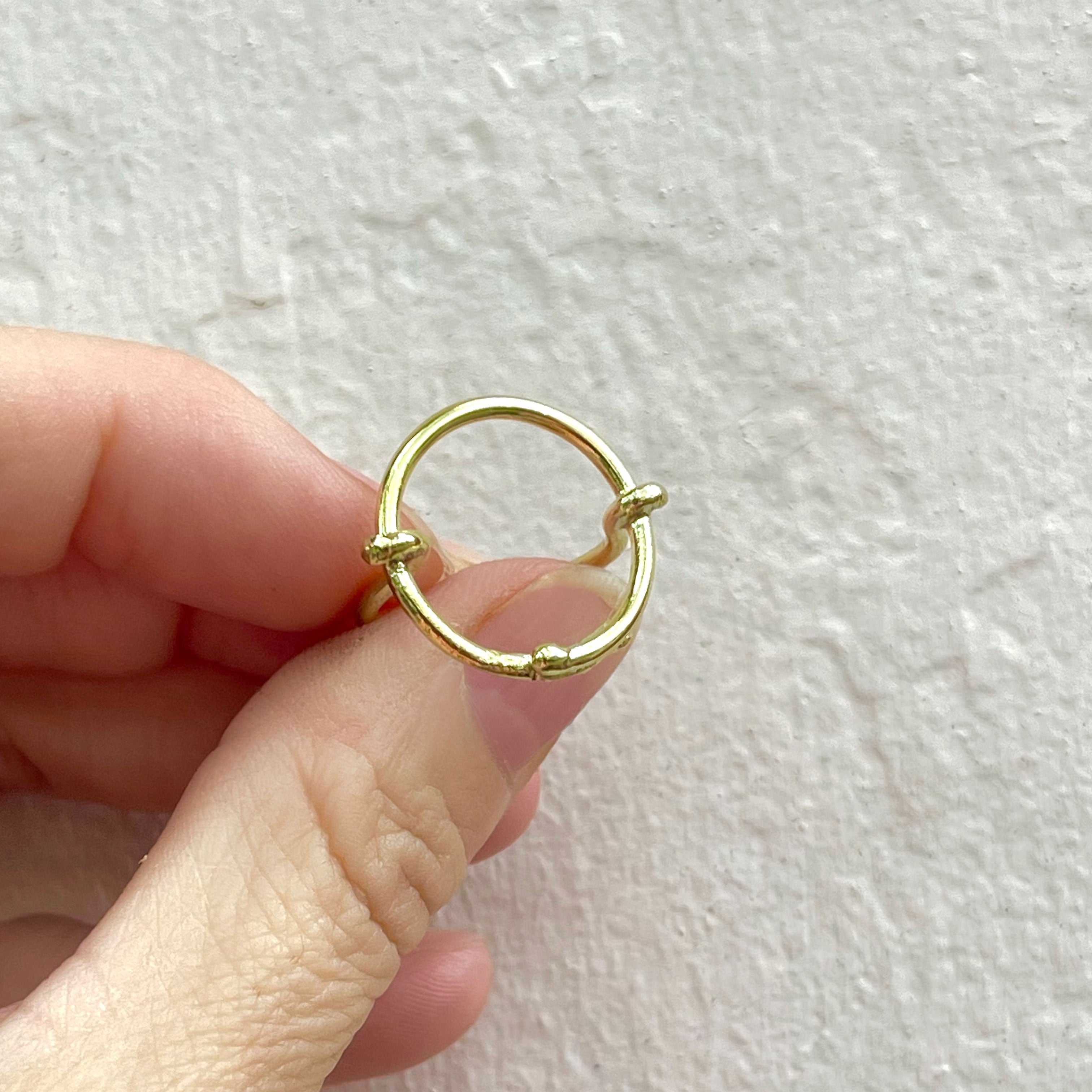 Life in Circle Ring - 14k Solid Gold
