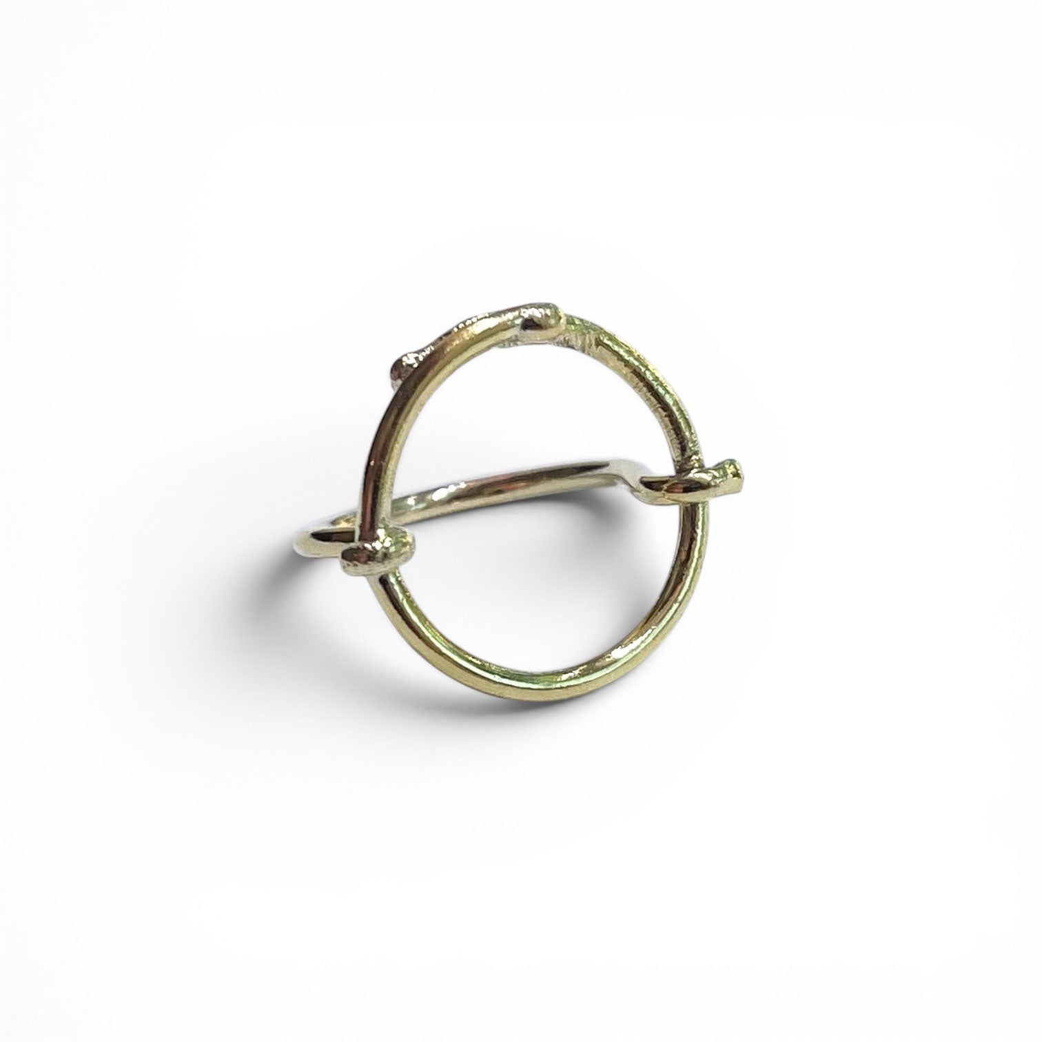 Life in Circle Ring - 14k Solid Gold