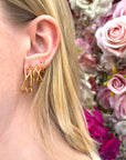 Gold Dragonfly Hoop Earrings