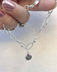 Melty Sterling Chain Heart Bracelet