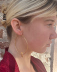 Maru Ribbon - Hoop Earrings - Large