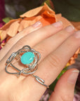 Sculpture Ring - Sterling Silver, Turquoise