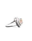 Sterling Sculpture Morganite Ring