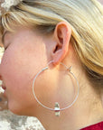 Maru Ribbon Hoop Earrings - Large