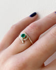 Spark Sterling Emerald Ring