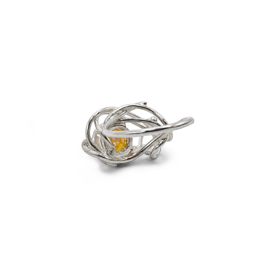 Sculpture Ring - Sterling Silver, Anastasia Topaz