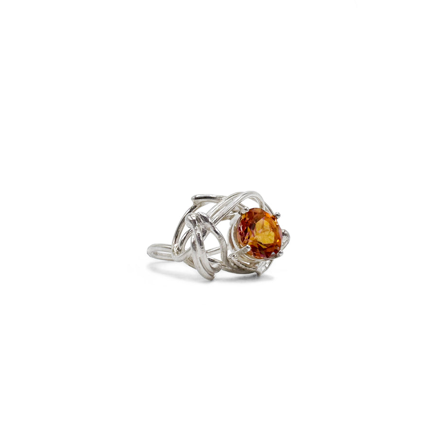 Sculpture Ring - Sterling Silver, Anastasia Topaz