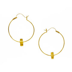 Maru Ribbon - Hoop Earrings - Large