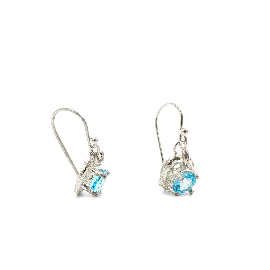 Rhythm Drop Earrings - Swiss Blue Topaz