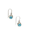 Rhythm Drop Earrings - Swiss Blue Topaz