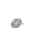 Sculpture Ring - Sterling Silver, Blue Topaz