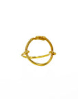 Gold Vermeil Life in Circle Ring