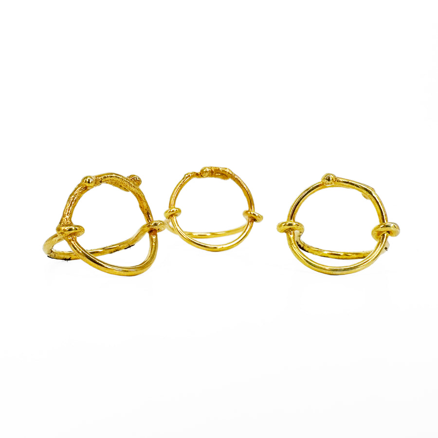 Gold Vermeil Life in Circle Ring