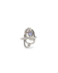 Sculpture Ring - Sterling Silver, Blue Iolite