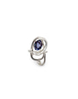 Sculpture Ring - Sterling Silver, Blue Iolite