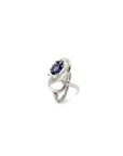 Sculpture Ring - Sterling Silver, Blue Iolite