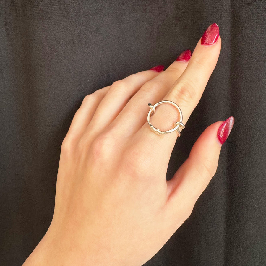 Sterling Silver Life in Circle Ring