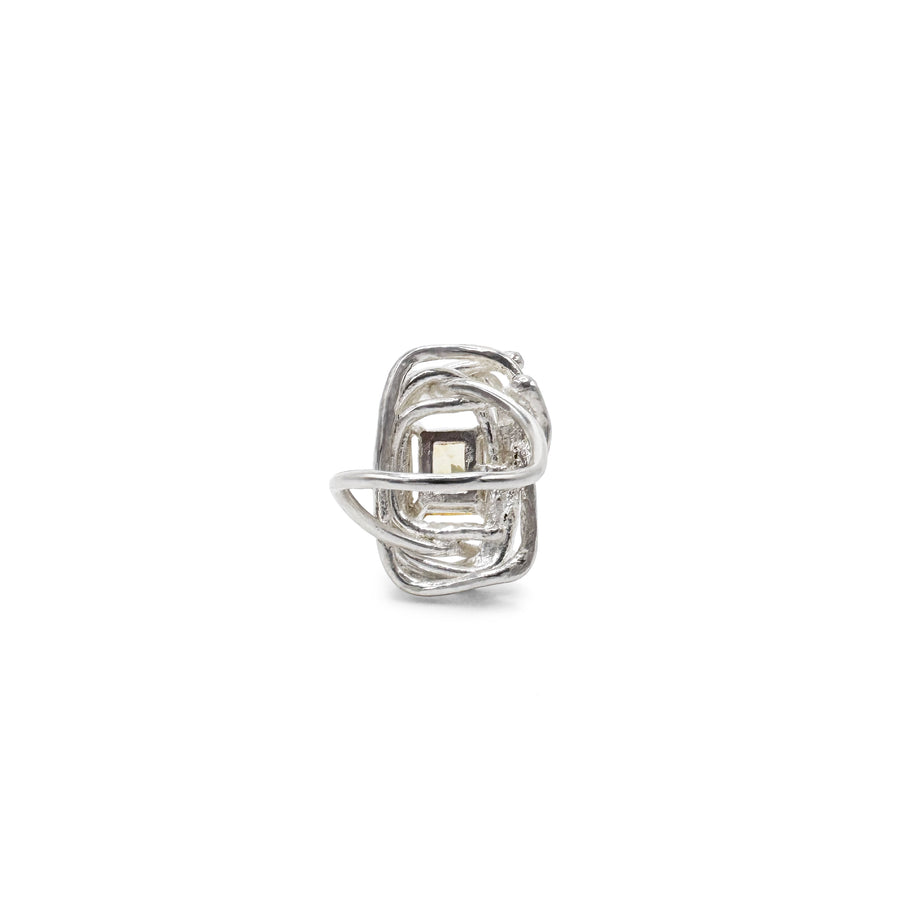 Sculpture Ring - Sterling Silver, Citrine