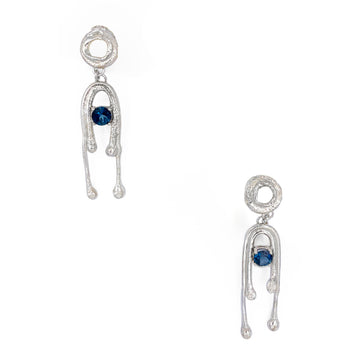 Sterling Silver London Blue Topaz Drop Earrings