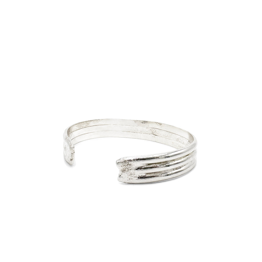 Sterling Wide Triple Cuff