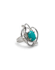 Sculpture Ring - Sterling Silver, Turquoise