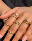Iso Gold Vermeil over Sterling Silver Stackable Rings for Women
