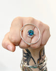 Sterling Silver Rainbow Topaz Star Ring