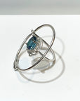 Sterling Silver Rainbow Topaz Star Ring